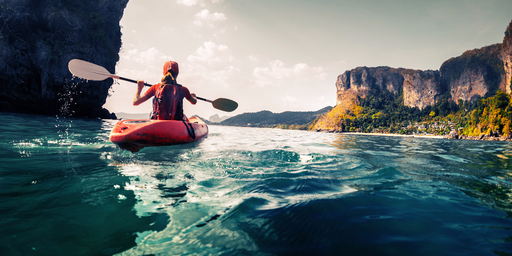 Woman in Sit-On-Top Kayak