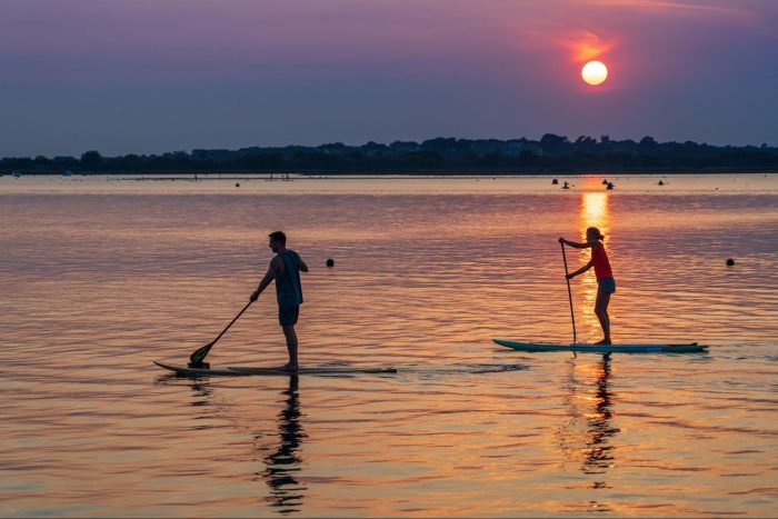 Couple kayaking