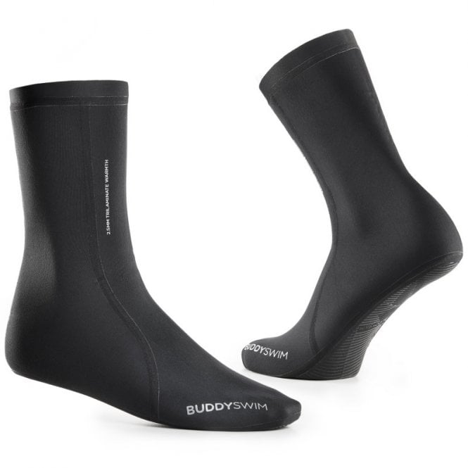 BUDDYSWIM Neoprene Swim Socks Trilaminate Warmth 2.5mm