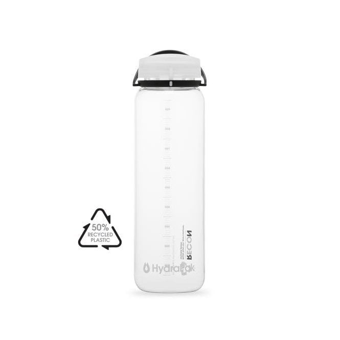 Hydrapak Recon 1lt Water Bottle Made with 50% recycled Plastic