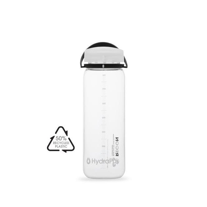 Hydrapak Recon 750ml Water Bottle Made with 50% recycled Plastic