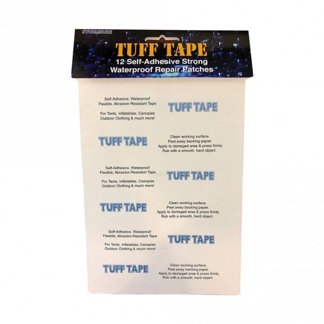 Stormsure TUFF Tape Self-Adhesive Assorted Waterproof Patch Set Large (12pk)