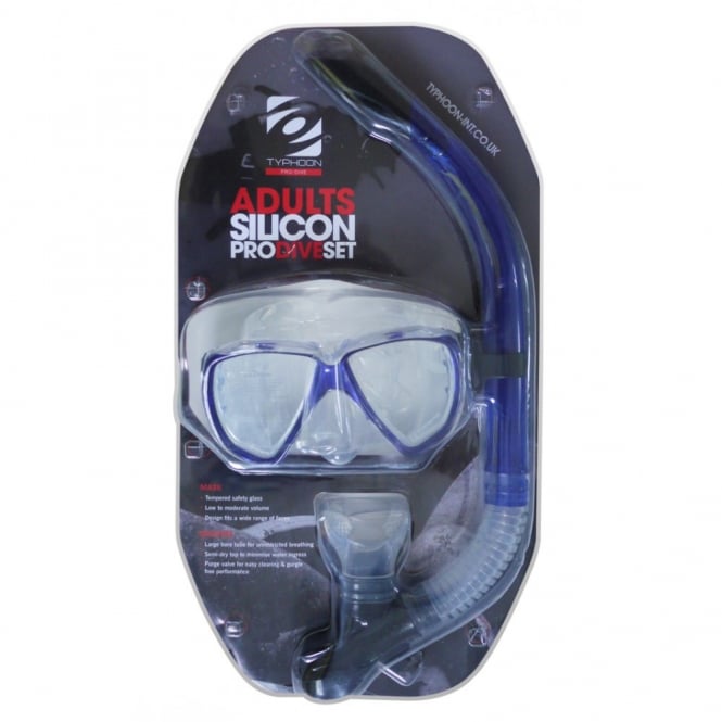 Typhoon Adult Silicone Pro Mask & Snorkel Set