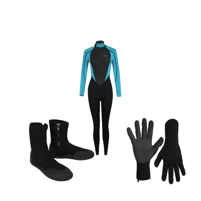 Typhoon Women's Storm3 Wetsuit, Boots and Glove Bundle