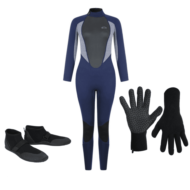 Typhoon Women's Storm3 Wetsuit, Glove and Shoe Bundle