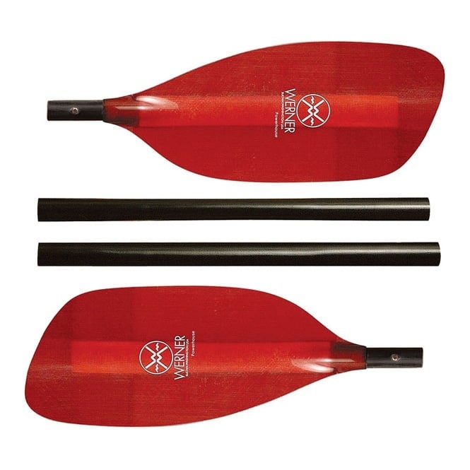 Werner Powerhouse 4pc 45 degree feather Whitewater Paddle 